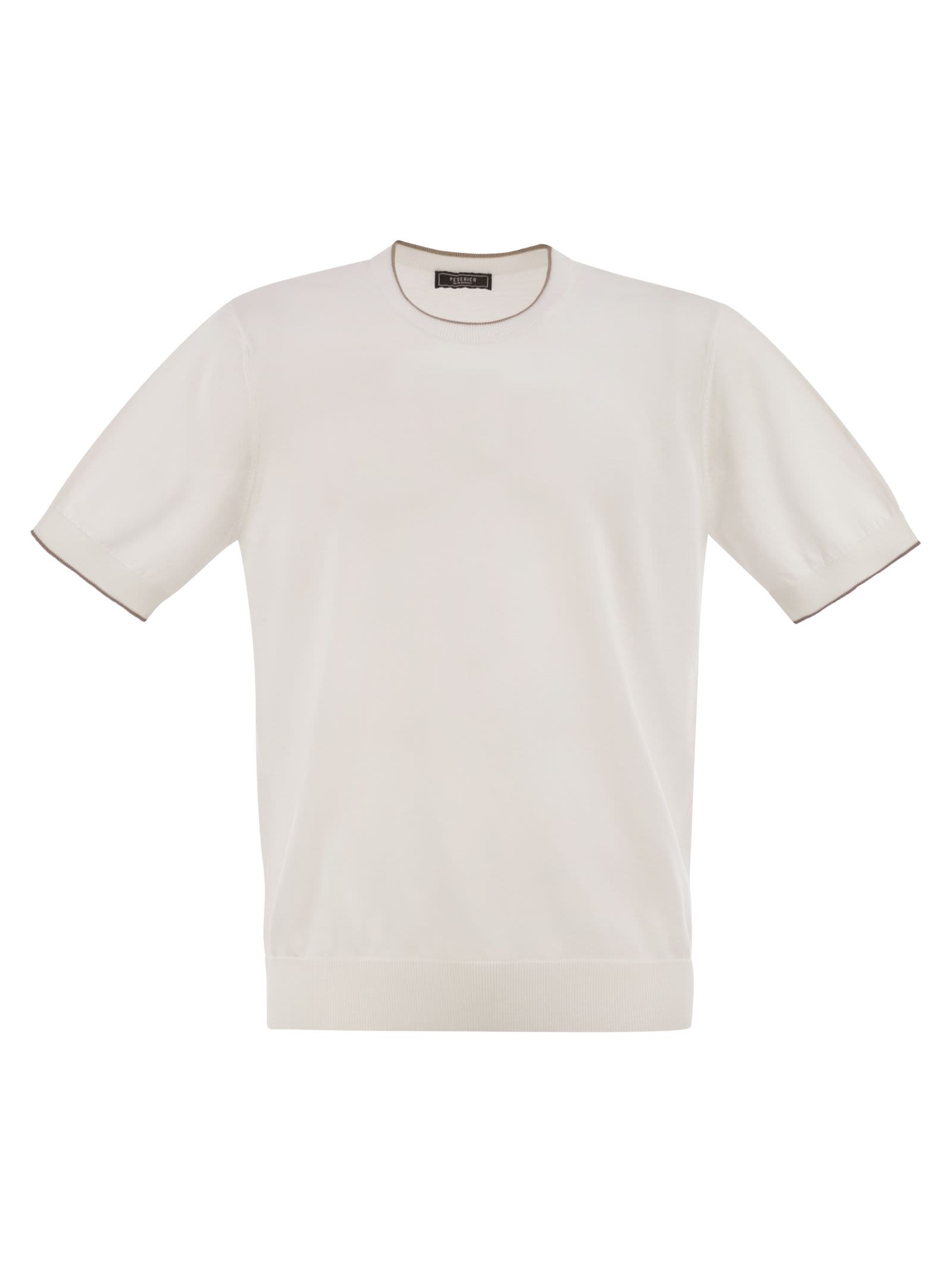 Peserico Men T-Shirt In Pure Cotton Yarn by Luosophy