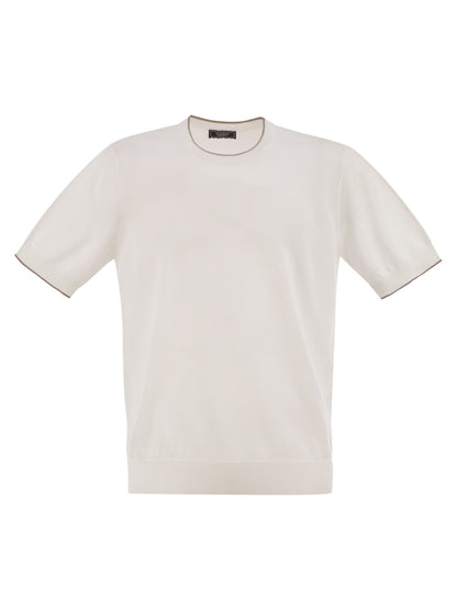 Peserico Men T-Shirt In Pure Cotton Yarn by Luosophy