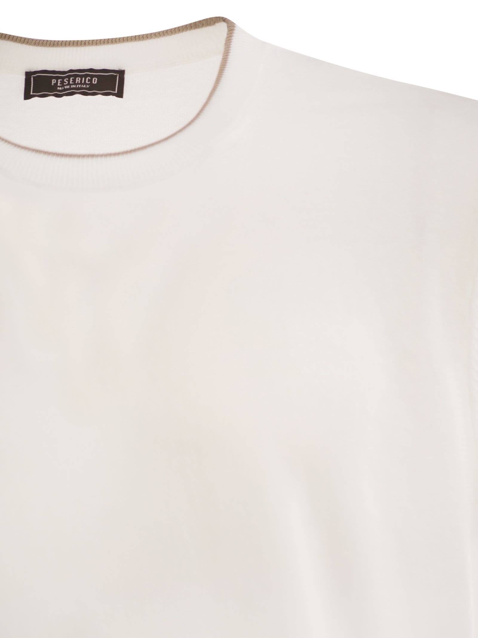 Peserico Men T-Shirt In Pure Cotton Yarn by Luosophy