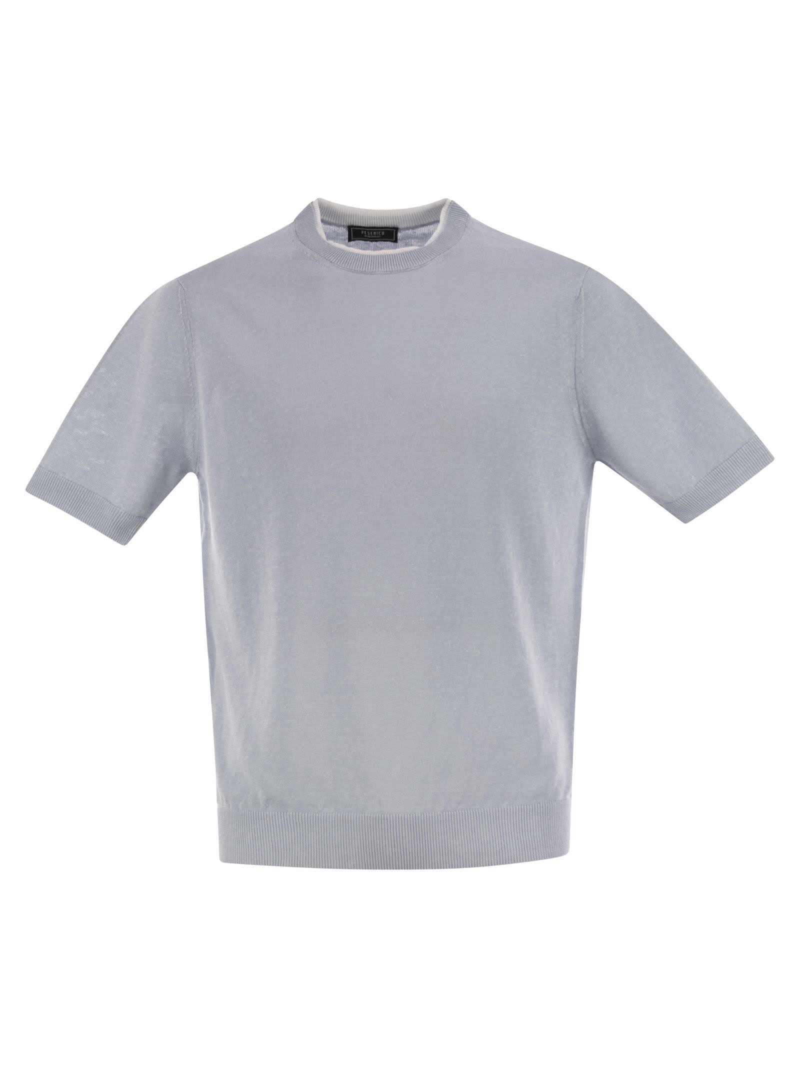 Peserico Men T-Shirt In Linen And Cotton Yarn by Luosophy