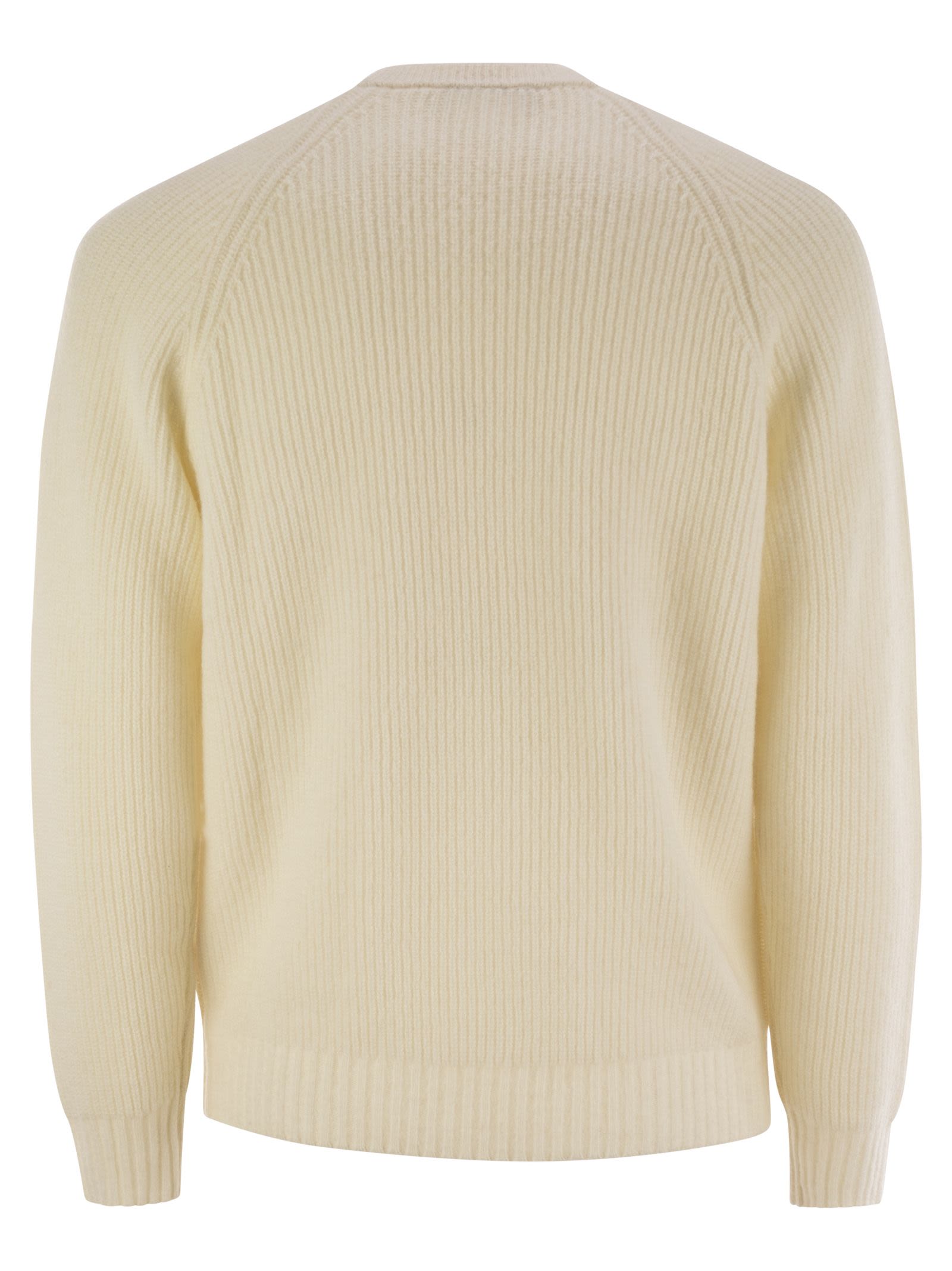 Peserico Men Crew-Neck Rib Sweater by Luosophy