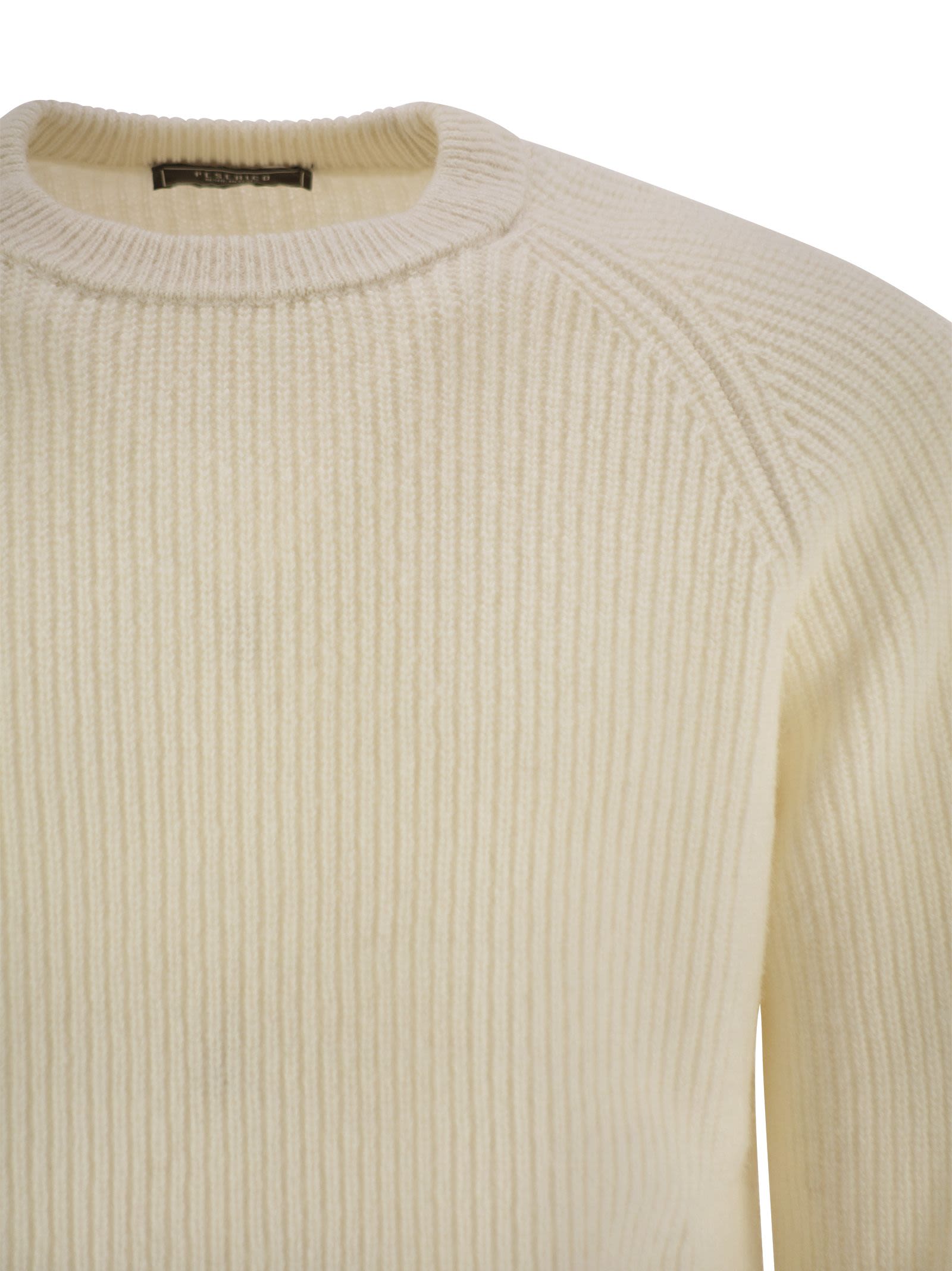 Peserico Men Crew-Neck Rib Sweater by Luosophy