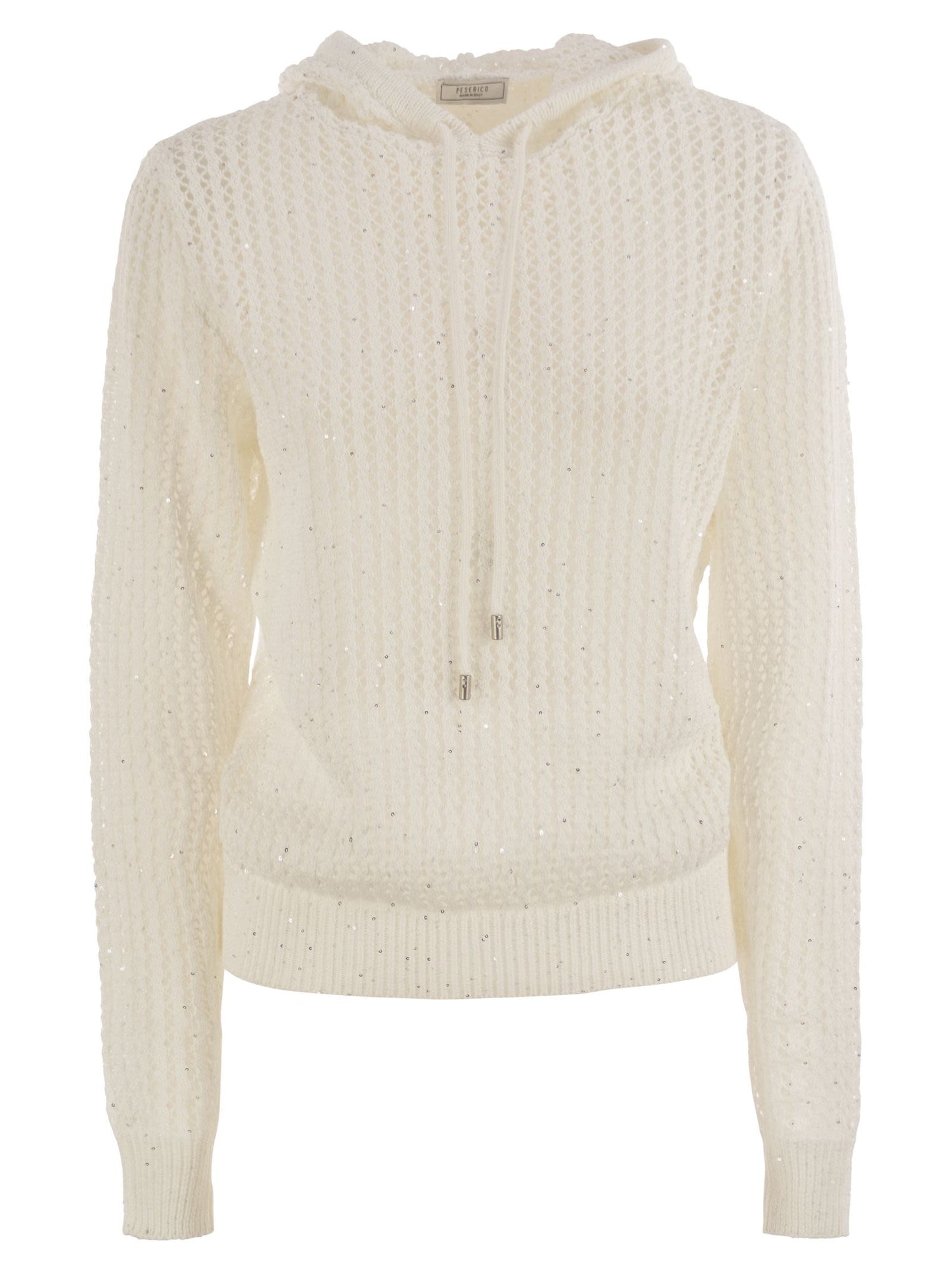 Peserico Women Pure Cotton Cordonet Jumper With Sequins by Luosophy