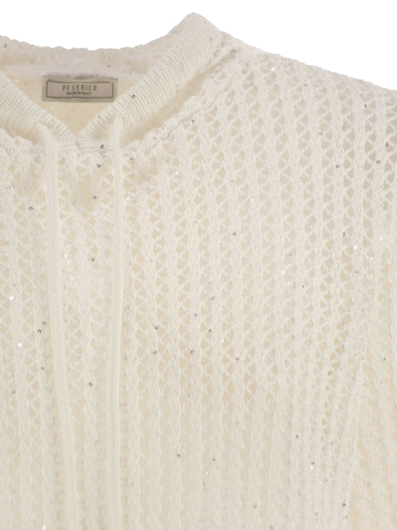 Peserico Women Pure Cotton Cordonet Jumper With Sequins by Luosophy
