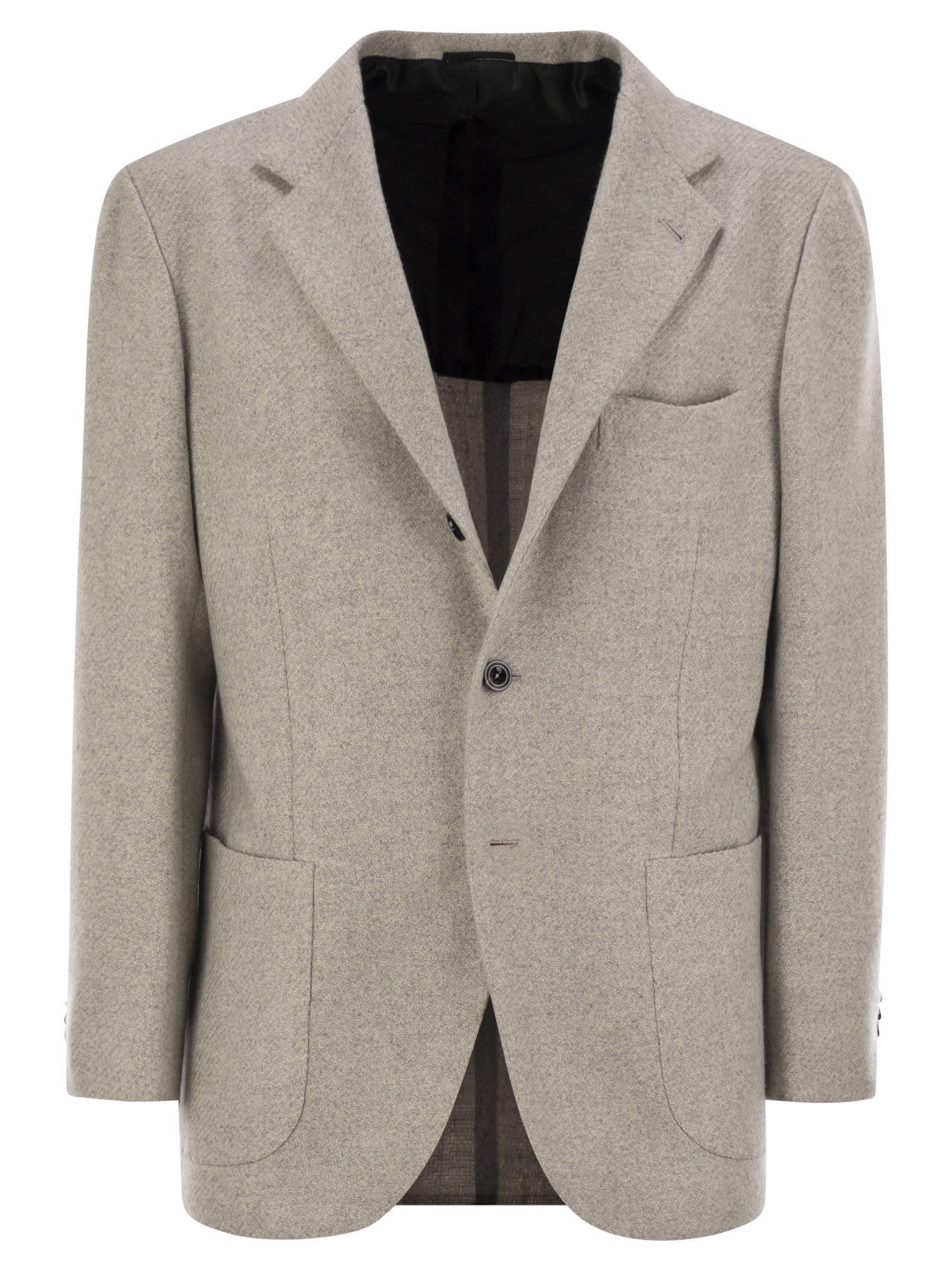 Kiton Men Single-Breasted Cashmere Jacket by Luosophy