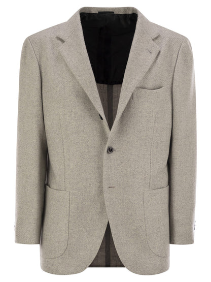 Kiton Men Single-Breasted Cashmere Jacket by Luosophy