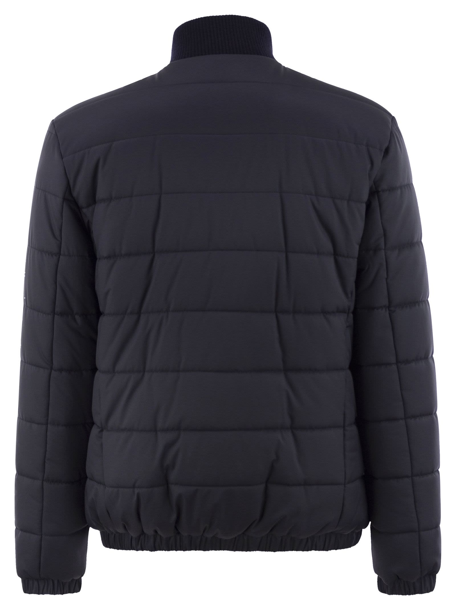 Kiton Men Technical Fabric Bomber Jacket by Luosophy