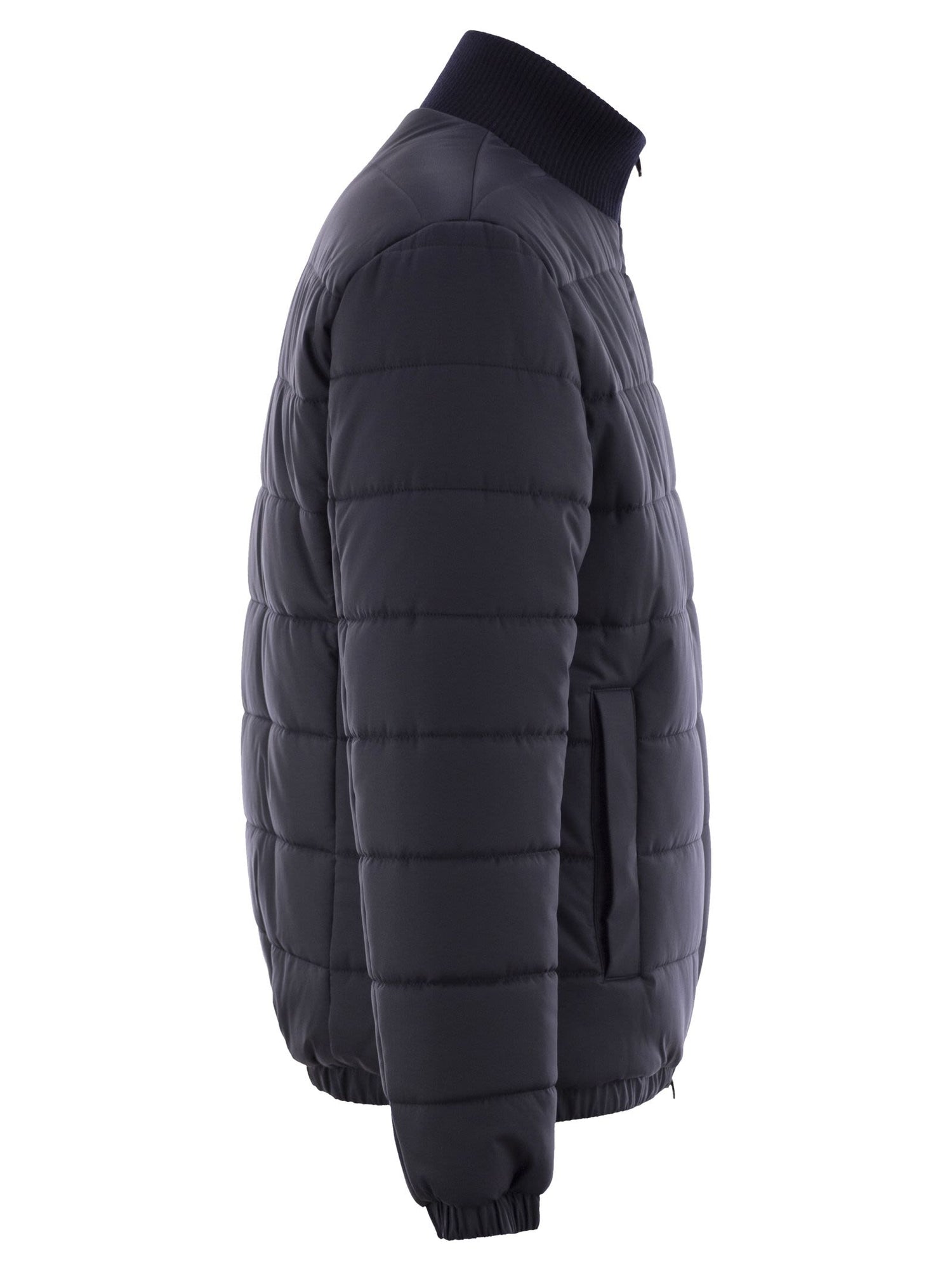 Kiton Men Technical Fabric Bomber Jacket by Luosophy