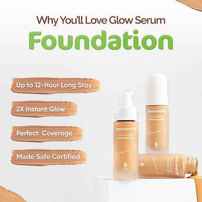 Mamaearth Glow Serum Foundation-Sand Glow