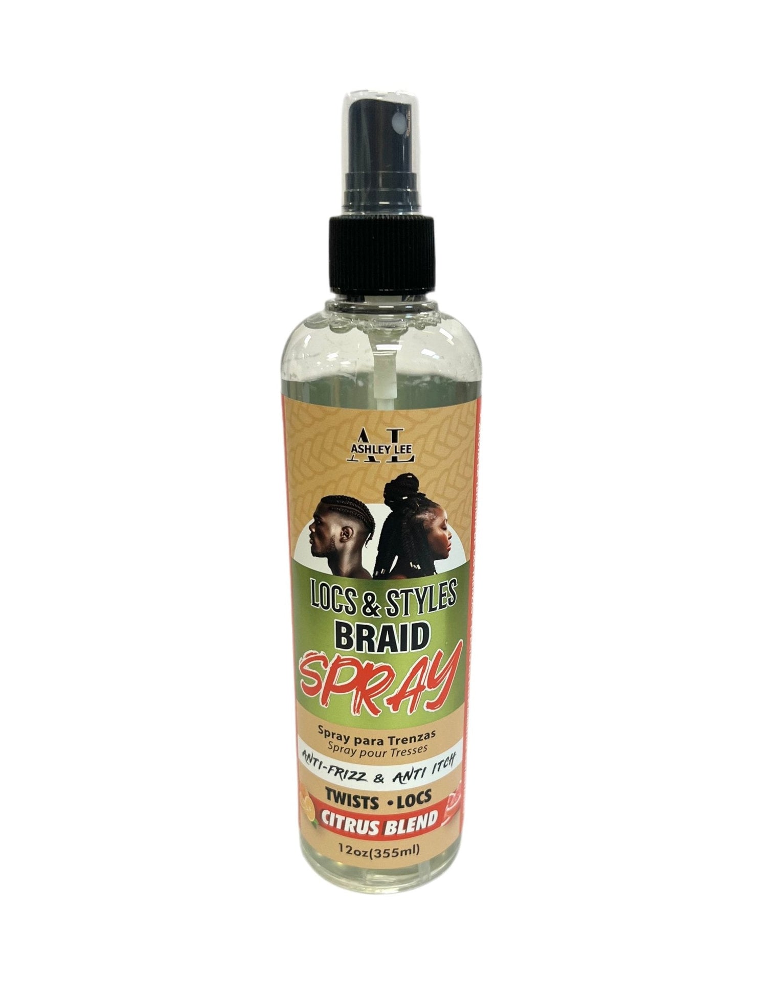 Ashley Lee Locs &amp; Styles Braid Spray, Twists &amp; Locs (Citrus Blend), 12 fl oz