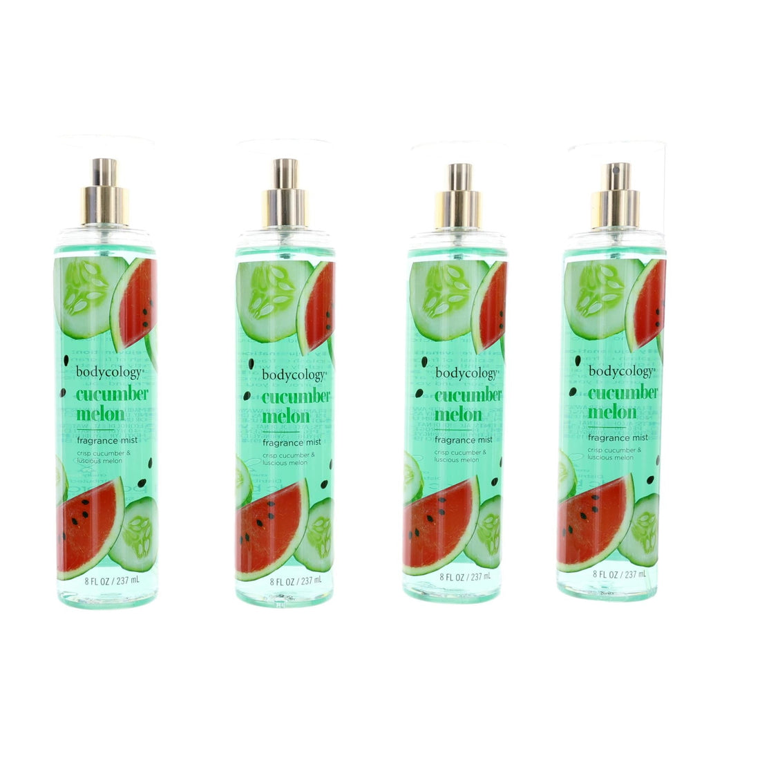 Cucumber Melon, 4 Pack 8 oz Fragrance Mist for Women by Avera Group