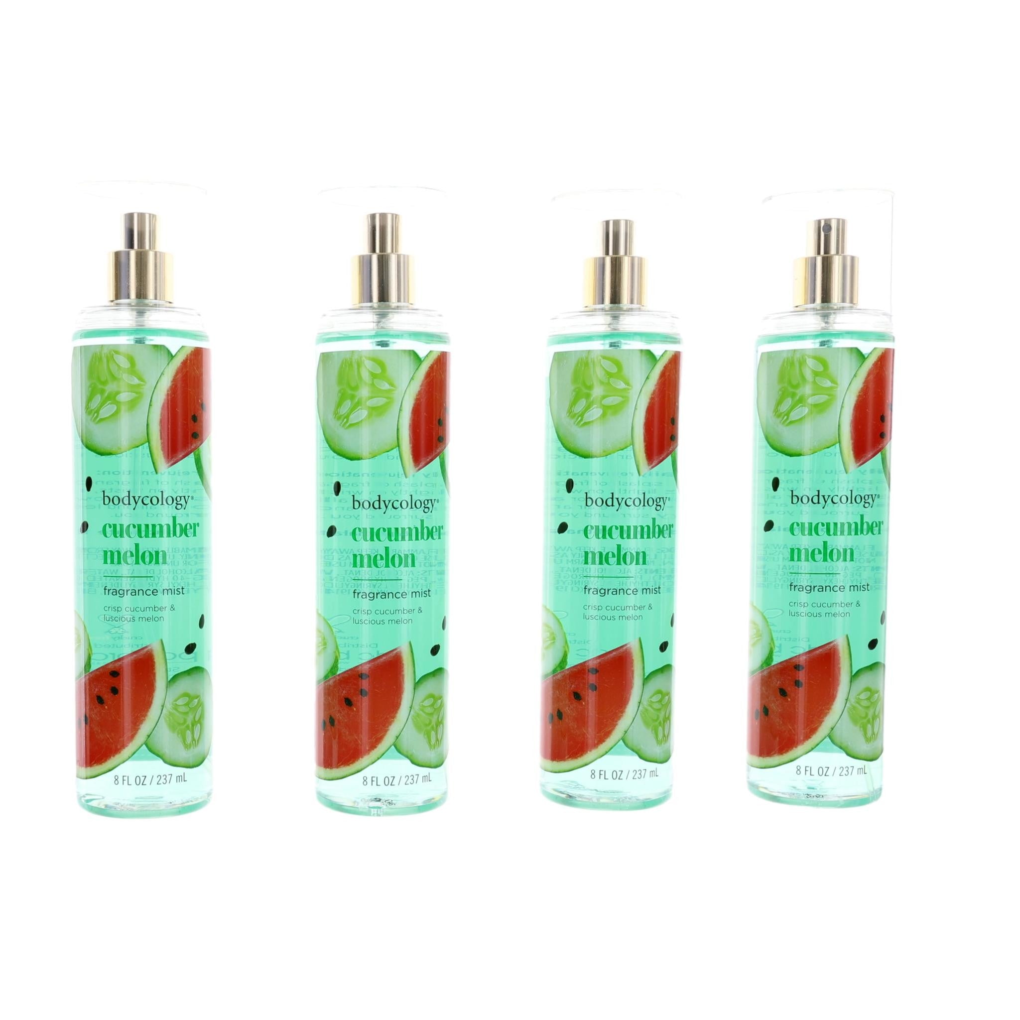 Cucumber Melon, 4 Pack 8 oz Fragrance Mist for Women by Avera Group