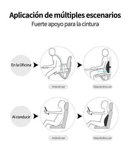 SpineEase™ Memory Foam Lumbar Support Cushion – Ergonomic Back Pillow for Pain Relief &amp; Comfort