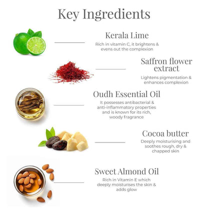 Forest Essentials Radiance Renewal Body Cream Lime Saffron &amp; Oudh