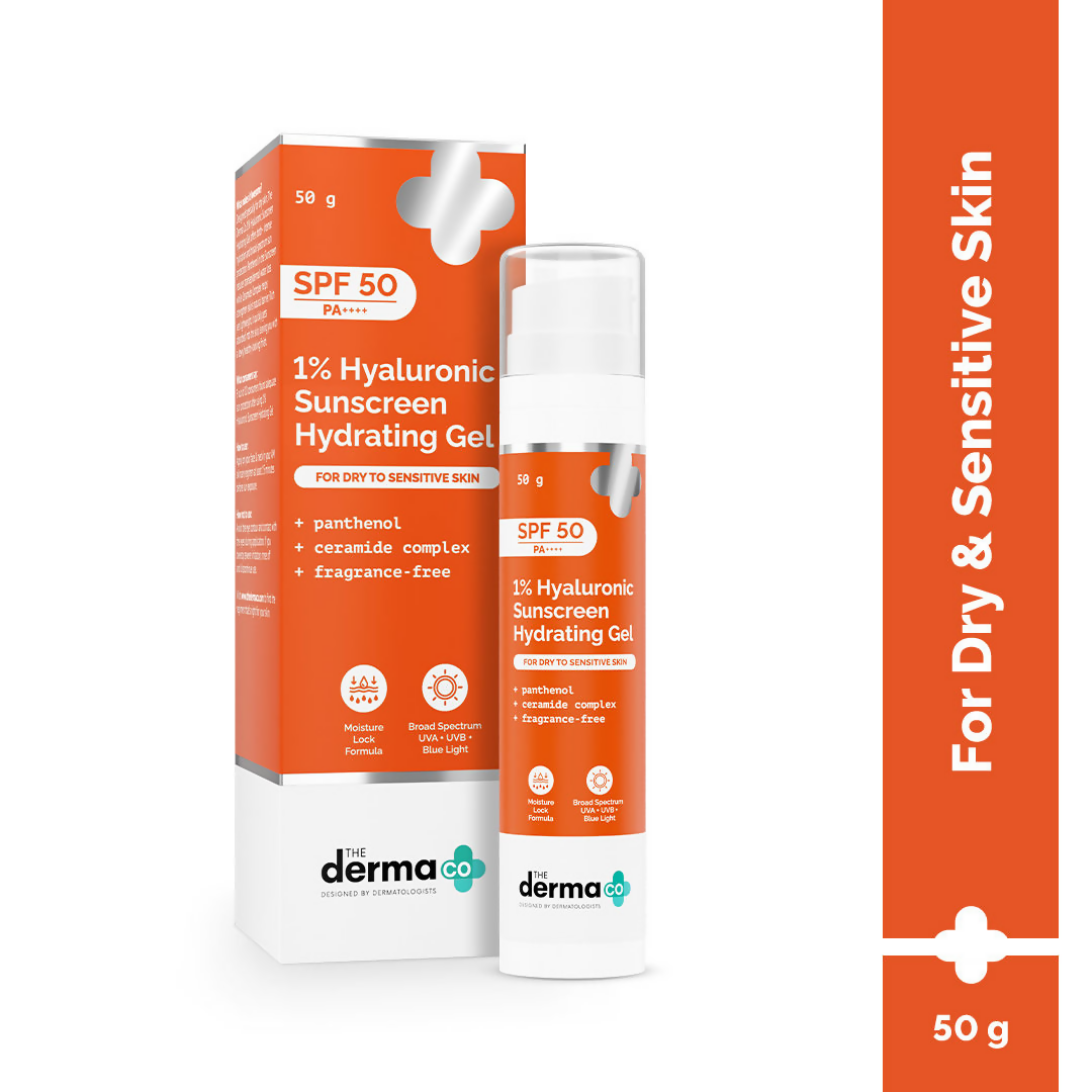 The Derma Co 1% Hyaluronic Sunscreen Hydrating Gel SPF 50 PA ++++