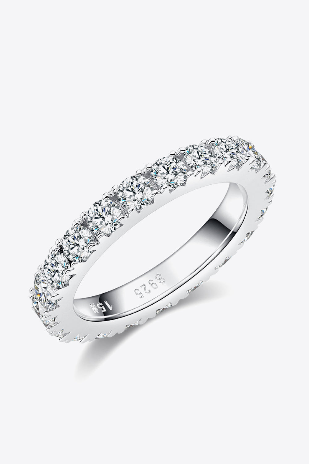 2.3 Carat Sparkala™ Eternity Ring (Platinum Over Pure Sterling Silver) - DestGlow