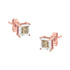 14K Rose Gold Plated Two-Tone .925 Sterling Silver 1/2 Cttw Princess-Cut Square Diamond Solitaire Miracle-Plate Stud Earrings (K-L Color, I2-I3 Clarity) by Bids.com