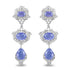 7.73 Carat Genuine Tanzanite and White Topaz .925 Sterling Silver Earrings by Bids.com