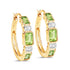 2.40 Carat Genuine Peridot and White Topaz .925 Sterling Silver Earrings  DestGlow