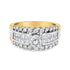 14K Yellow and White Gold 1 1/2 Cttw Round and Princess-Cut Diamond Band Ring (H-I Color, SI2-I Clarity)  DestGlow