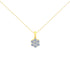 14K Yellow Gold 1.00 Cttw Brilliant Round-Cut Diamond 7 Stone Floral Cluster 18" Pendant Necklace (H-I Color, SI2-I1 Clarity) by Bids.com