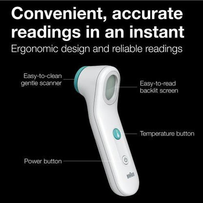 Braun Forehead Thermometer, BFH175, White by Pasteur Pharmacy
