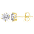 18K Yellow Gold 1-1/2 Cttw Round Brilliant-Cut Near Colorless Diamond Classic 6-Prong Stud Earrings (H-I Color, I1-I2 Clarity) by Bids.com