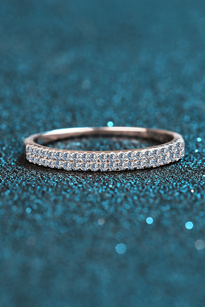 Sparkala™ Half-Eternity Ring (Rhodium Over Pure Sterling Silver) by Sparkala