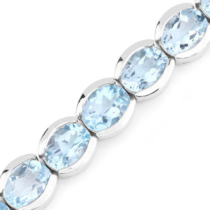 44.00 Carat Genuine Blue Topaz .925 Sterling Silver Bracelet by Bids.com