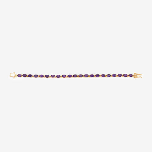 7.98 Carat Genuine Amethyst .925 Sterling Silver Bracelet  DestGlow