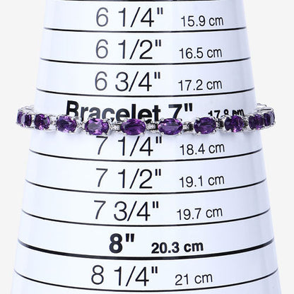 7.98 Carat Genuine Amethyst .925 Sterling Silver Bracelet by Bids.com