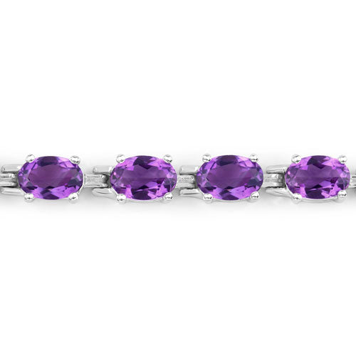 7.98 Carat Genuine Amethyst .925 Sterling Silver Bracelet by Bids.com