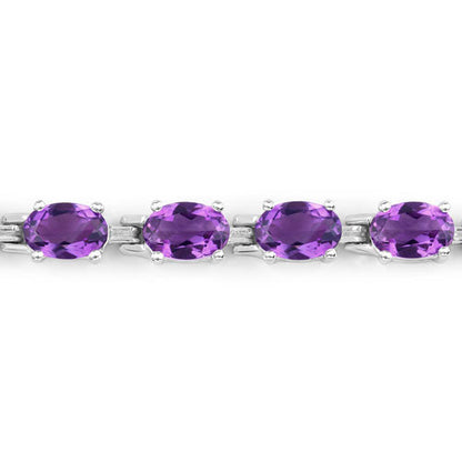 7.98 Carat Genuine Amethyst .925 Sterling Silver Bracelet by Bids.com