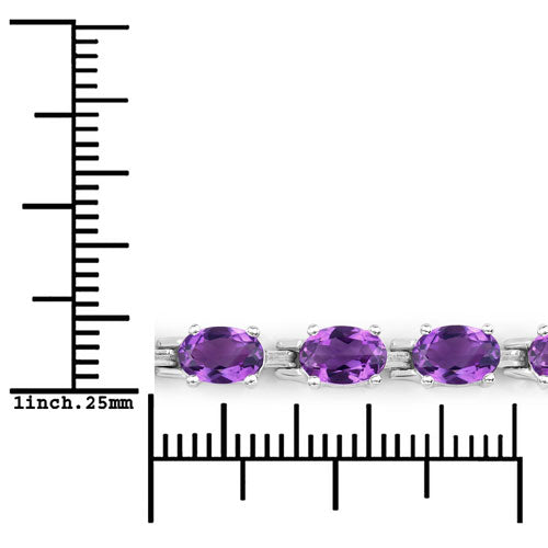7.98 Carat Genuine Amethyst .925 Sterling Silver Bracelet by Bids.com