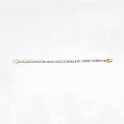 11.22 Carat Genuine Blue Topaz .925 Sterling Silver Bracelet  DestGlow