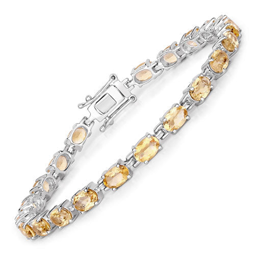 9.03 Carat Genuine Citrine .925 Sterling Silver Bracelet by Bids.com