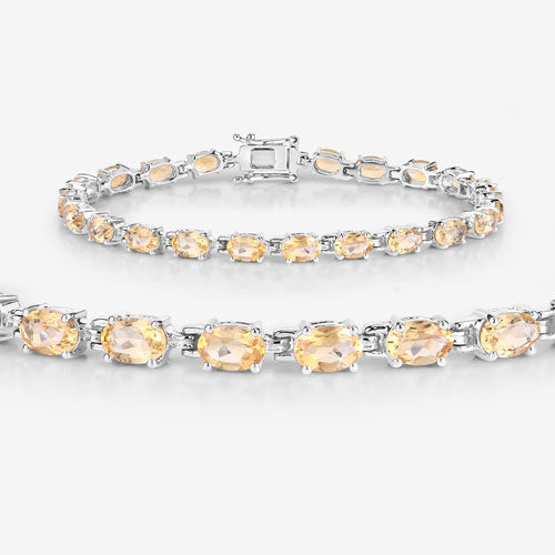 9.03 Carat Genuine Citrine .925 Sterling Silver Bracelet by Bids.com