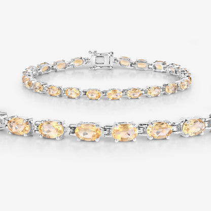 9.03 Carat Genuine Citrine .925 Sterling Silver Bracelet by Bids.com