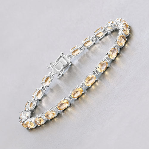 9.03 Carat Genuine Citrine .925 Sterling Silver Bracelet by Bids.com