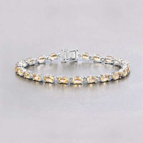 9.03 Carat Genuine Citrine .925 Sterling Silver Bracelet by Bids.com