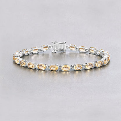 9.03 Carat Genuine Citrine .925 Sterling Silver Bracelet by Bids.com