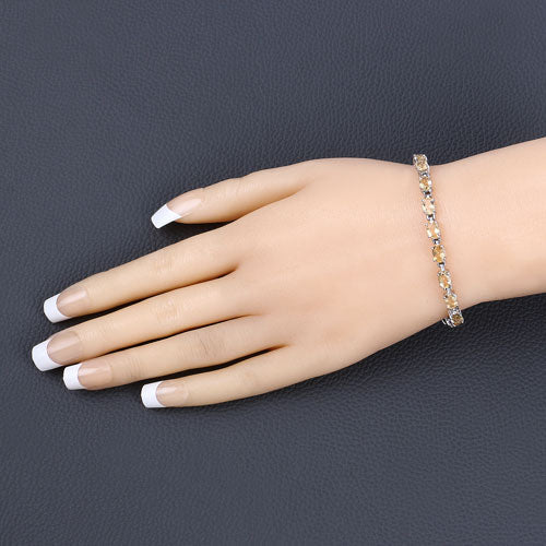 9.03 Carat Genuine Citrine .925 Sterling Silver Bracelet by Bids.com