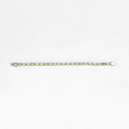 8.61 Carat Genuine Peridot .925 Sterling Silver Bracelet by Bids.com