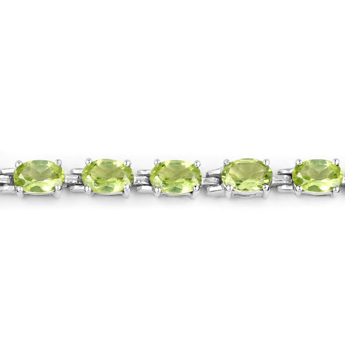 8.61 Carat Genuine Peridot .925 Sterling Silver Bracelet by Bids.com