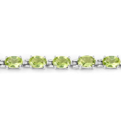 8.61 Carat Genuine Peridot .925 Sterling Silver Bracelet by Bids.com