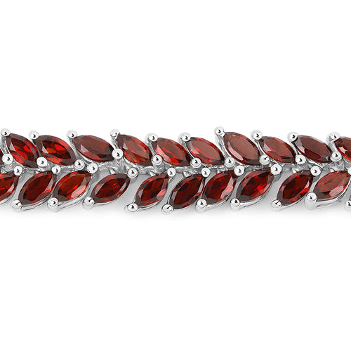 18.40 Carat Genuine Garnet .925 Sterling Silver Bracelet by Bids.com