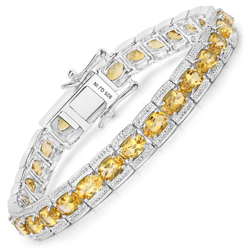 12.47 Carat Genuine Citrine .925 Sterling Silver Bracelet by Bids.com