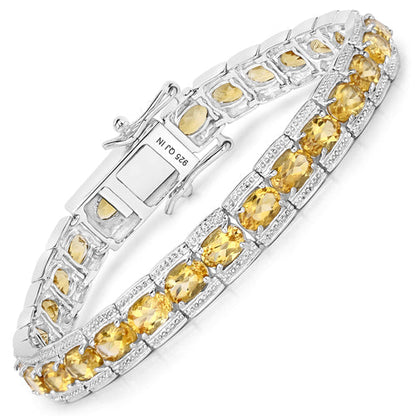 12.47 Carat Genuine Citrine .925 Sterling Silver Bracelet by Bids.com