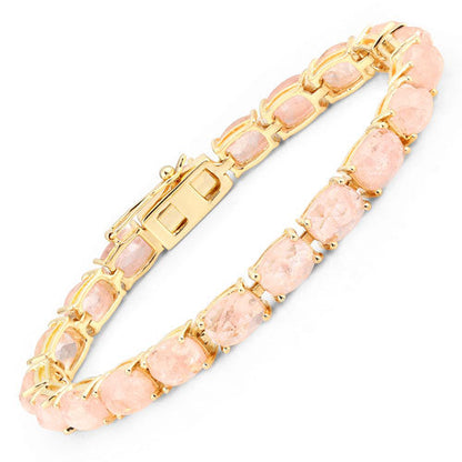 34.50 Carat Genuine Morganite .925 Sterling Silver Bracelet by Bids.com