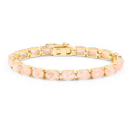 34.50 Carat Genuine Morganite .925 Sterling Silver Bracelet by Bids.com